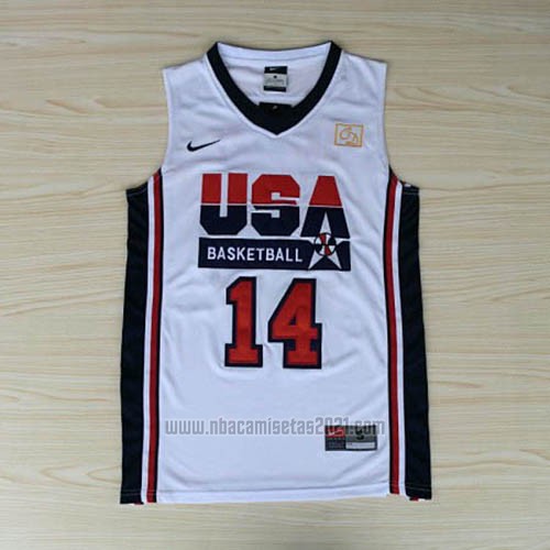 Camiseta USA 1992 Charles Barkley #14 Blanco